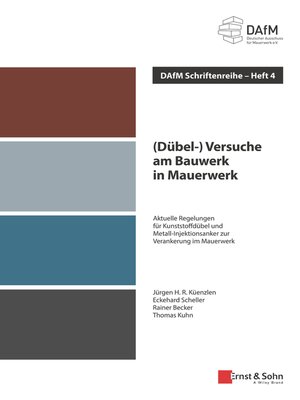 cover image of (Dübel-) Versuche am Bauwerk in Mauerwerk